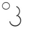 16 Gauge Nose Rings for Women Men - Black Surgical Steel Hoop - Hypoallergenic Body Piercing for Septum, Cartilage, Helix, Conch, Rook, Tragus, Lobe, Lip - 16g 13mm view 4