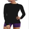 BUBBLELIME Long/Short Sleeve Rashguard for Women UPF 50+ Sun Protection - Basic Long Sleeve_Black Small_BWST001 view 1