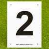 Vermont A4 Number Plates For Sports Pitches & Courts [1-12] | High-Visibility Number Plates (2) view 1