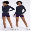 BUBBLELIME Long/Short Sleeve Rashguard for Women UPF 50+ Sun Protection - Basic Long Sleeve_DARKNAVY Large_BWST001 view 2