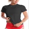 BUBBLELIME 4 Styles Long/Short Sleeve Rashguard for Women UPF 50+ Sun Protection - Basic Short Sleeve_SHADOWCHARCOAL X-Small_BWST002 view 1