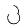 14 Gauge Nose Rings for Women Men - Black Surgical Steel Hoop - Hypoallergenic Body Piercing for Septum, Cartilage, Helix, Conch, Rook, Tragus, Lobe, Lip - 14g 9mm view 3