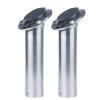 2Pcs Stainless Steel Fishing Rod Holders for Boat, Flush Mount Boat Rod Holder 15 Degree with PVC Caps & Inner Tubes Heavy Duty & Solid Casting view 1