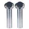 2Pcs Stainless Steel Fishing Rod Holders for Boat, Flush Mount Boat Rod Holder 15 Degree with PVC Caps & Inner Tubes Heavy Duty & Solid Casting view 3