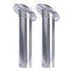2Pcs Stainless Steel Fishing Rod Holders for Boat, Flush Mount Boat Rod Holder 15 Degree with PVC Caps & Inner Tubes Heavy Duty & Solid Casting view 4