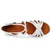 HIPPOSEUS Girls Latin Salsa Dance Shoes White Salsa Ballroom Danc Party Shoes,11.5 M US Little Kid view 3