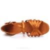 HIPPOSEUS Girls Latin Salsa Dance Shoes Brown Salsa Ballroom Danc Party Shoes,11.5 M US Little Kid view 3