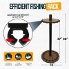 Rush Creek Creations | Round Rod Holder for 16 Freshwater Poles, Gear, and Accessories | Fishing Rack With 16 Rod Clips for Garage Organization view 3