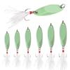 Casting Fishing Spoons Lures Saltwater Jigging Spoons Fishing Tackle Bait with Treble Hooks Hard Metal Spoon Lures for Salmon Bass view 1