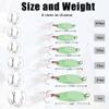 Casting Fishing Spoons Lures Saltwater Jigging Spoons Fishing Tackle Bait with Treble Hooks Hard Metal Spoon Lures for Salmon Bass view 2