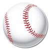 Baseball Full Color Round Metal 0.75" Lapel Pin Hat Shirt Pin Tie Tack Pinback view 2
