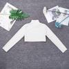 YiZYiF Kids Girls Basics Sportswear Athletic Long Sleeve Stretch Short Mock Neck T-Shirt Crop Top White 14 view 3