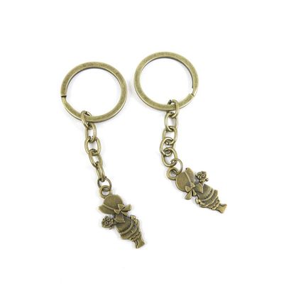 50 Items Keychain Keyring Key Tags Chains Rings Jewelry Bag Charms E5BM4 Girl Bouquet
