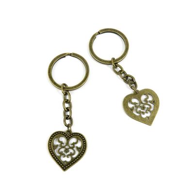 1 Items Keychain Keyring Key Tags Chains Rings Jewelry Bag Charms L7HI7 Heart Peach