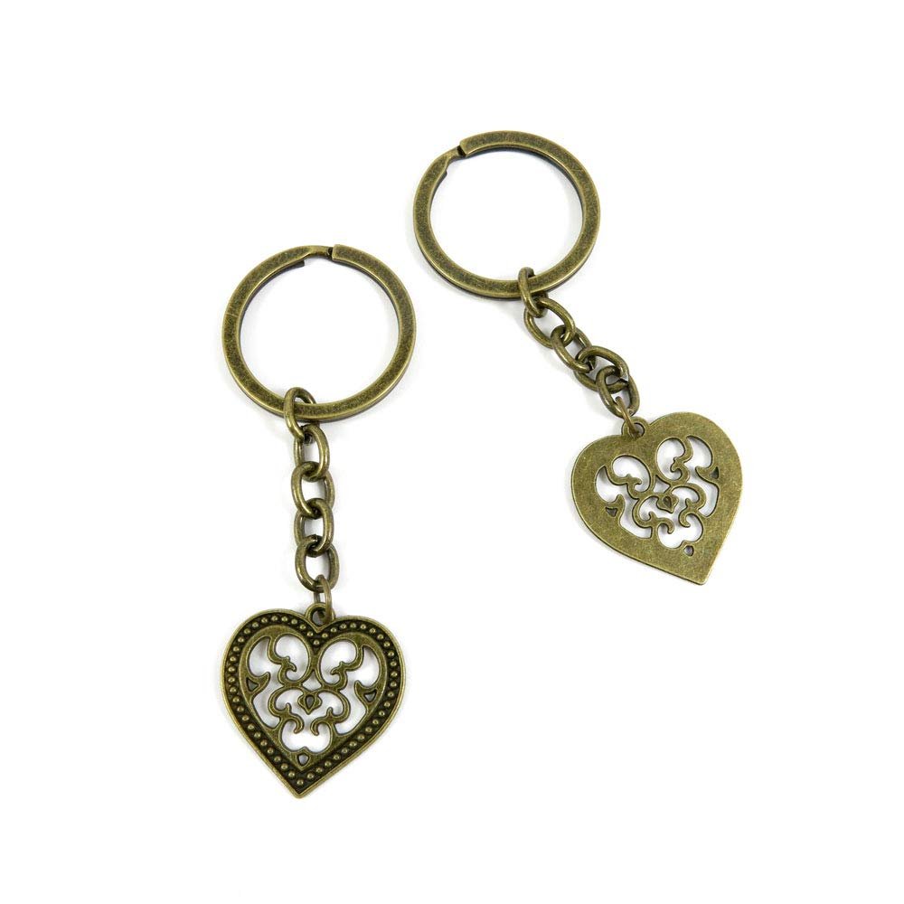 1 Items Keychain Keyring Key Tags Chains Rings Jewelry Bag Charms L7HI7 Heart Peach