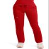 Cherokee Scrubs for Women Mid Rise Tapered Leg Drawstring Pant with 5 Pockets, Cargo Bottom with 2 Way Stretch Fabric - WW105, M, Red view 1