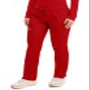 Cherokee Scrubs for Women Mid Rise Tapered Leg Drawstring Pant with 5 Pockets, Cargo Bottom with 2 Way Stretch Fabric - WW105, M, Red view 2