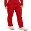 Cherokee Scrubs for Women Mid Rise Tapered Leg Drawstring Pant with 5 Pockets, Cargo Bottom with 2 Way Stretch Fabric - WW105, M, Red view 4