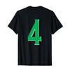 Jersey Number #4 in Green, Team Player T-Shirt view 2