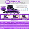 PAPAISON Adjustable Inline Skates for Kids and Adults with Full Light Up Wheels, Outdoor Roller Skates for Girls and Boys, Men and Women view 3