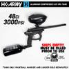 HK Army 48ci/3000psi Aluminum Compressed Air HPA Tank - Refillable High Pressure System for Paintball & Airsoft Gear - Black view 2