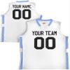 Custom Basketball Jersey Old School Style White and Light Blue Adult Large view 1