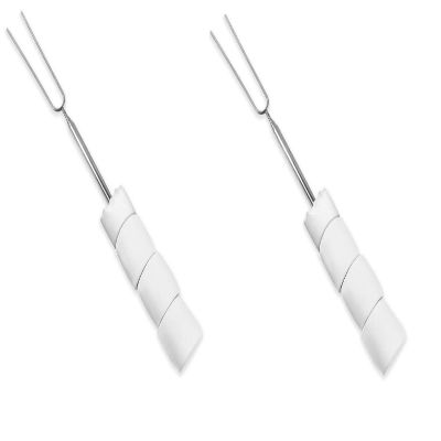 Marshmallow Roasting Sticks (Set of 2) | Reusable| Stainless Steel with Soft Touch Grip
