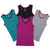 Buyless Fashion Tank Tops for Girls- Sleeveless Cami Tanks Cotton Undershirts for Dance Gymnastics Kids Toddler Size (4 Pack) - TW14-GA-7-8 view 1