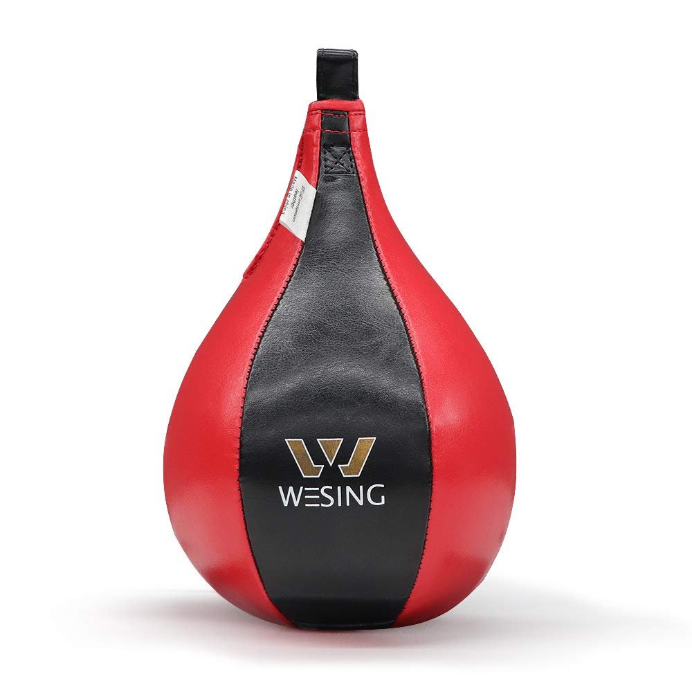 Wesing Microfiber Speed Ball for Boxing MMA Speed Bag Muay Thai Striking Bag for Fitness Training Punching Kicking Fighting