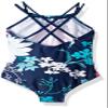 Kanu Surf Girls' Big Paige Floral Halter Top Beach Sport 1-Piece Swimsuit, Navy, 10 view 2