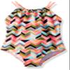Kanu Surf Girls' Toddler Ruby Chevron Beach Sport 1-Piece Swimsuit, Multi, 3T view 1