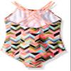 Kanu Surf Girls' Toddler Ruby Chevron Beach Sport 1-Piece Swimsuit, Multi, 3T view 2