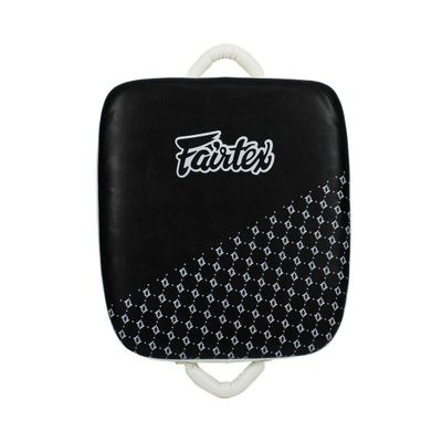Fairtex LKP1 Leg Kick Pad, A.K.A. The Thai Suitcase for Muay Thai Kickboxing (Black/White)