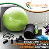 SmarterLife Exercise Ball Yoga Ball for Fitness, Balance, Stability, or Pregnancy, Gym Ball for Core Workout, Physical Therapy, Yoga Ball Chair for Office, Anti-Slip Anti-Burst (45 cm, Lime) view 2