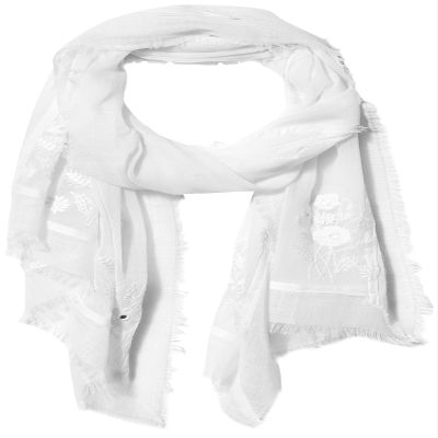 Collection XIIX Women's Floral Mirror Wrap, White, One Size