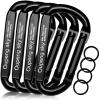 Carabiner Clip, 4 Pack, 855lbs3" Heavy Duty Caribeaners for Hammocks, Camping Accessories, Hiking, KeychainsOutdoors and Gym etc, Small Carabiners for Dog Leash, Harness and Key Ring, Black view 1