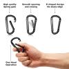 Carabiner Clip, 4 Pack, 855lbs3" Heavy Duty Caribeaners for Hammocks, Camping Accessories, Hiking, KeychainsOutdoors and Gym etc, Small Carabiners for Dog Leash, Harness and Key Ring, Black view 2