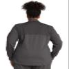 Cherokee Scrub Jacket for Women Zip Front High-Low Medical Uniform, 3 Pockets, Mesh Detail, Ultra Soft 2-Way Stretch Plus Size - WW301, 2XL, Pewter view 4