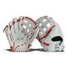 Miken | PRO SERIES Slowpitch Softball Glove | 13.5" | White / Red Laces | RHT view 1