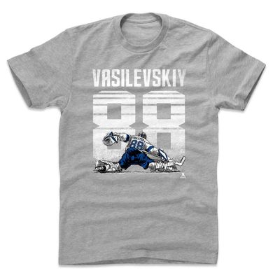 500 LEVEL Andrei Vasilevskiy Shirt (Cotton, XX-Large, Heather Gray) - Andrei Vasilevskiy Retro W WHT