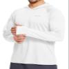baleaf Men's UV SPF Hoodie Shirt UPF 50+ Sun Protection Long Sleeve T-Shirts Rash Guard Fishing Swimming Lightweight White Size XXL view 1