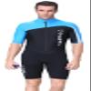 Men 1.5mm Wetsuits One Piece Short Sleeve Diving Suit UPF 50+ Sun Protection Front Zip Dive Rash Gurad for Surfing Snorkeling Swimming XXL Blue view 1