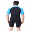 Men 1.5mm Wetsuits One Piece Short Sleeve Diving Suit UPF 50+ Sun Protection Front Zip Dive Rash Gurad for Surfing Snorkeling Swimming XXL Blue view 4