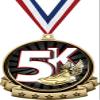 5K Race Medals - 2.5" Gold 5K Medal Award Includes Red White and Blue Neck Ribbon, Great Racing Awards 100 Pack Prime view 1