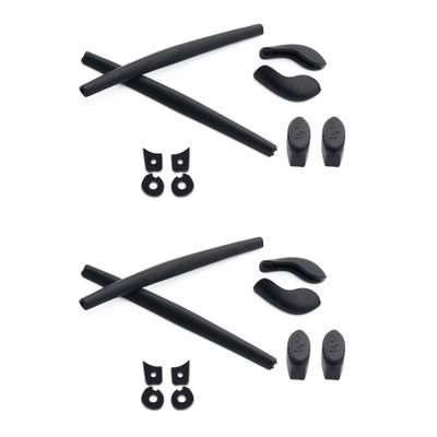 ToughAsNails 2 Pairs Replacement Rubber Kits Ear Socks and Nose Pads for Oakley Juliet Sunglasses Black&Black