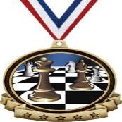 Chess Medals - 2.5" Gold Chess Tournament Medal Award Includes Red White and Blue Neck Ribbon, Great Chess Awards 100 Pack