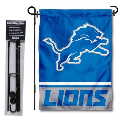Detroit Lions Garden Flag with Stand Holder