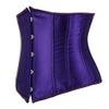 Grebrafan Women's Lace up Boned Brocade Waist Training Underbust Corsets Plus Size (US(16-18) 4XL, Dark purple) view 2