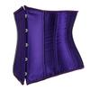Grebrafan Women's Lace up Boned Brocade Waist Training Underbust Corsets Plus Size (US(16-18) 4XL, Dark purple) view 4