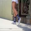 K. Bell Socks Women's Fun with Words Novelty Saying Crew Socks, Blue (Check Meowt), Shoe Size: 4-10 view 2
